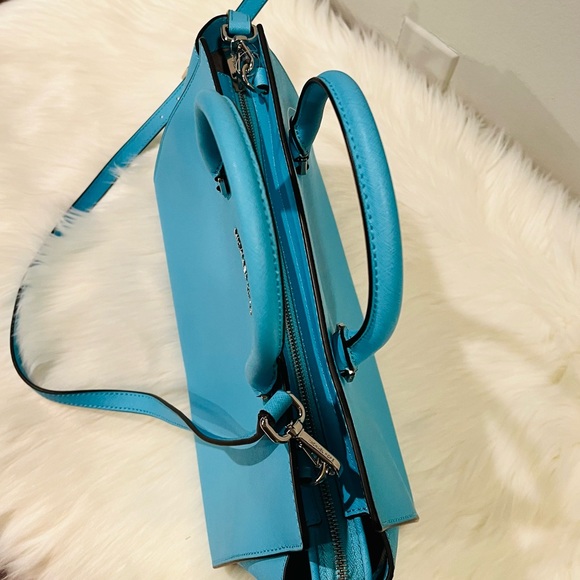 NWOT Michael Kors Blue Satchel Medium Bag - Picture 4 of 8